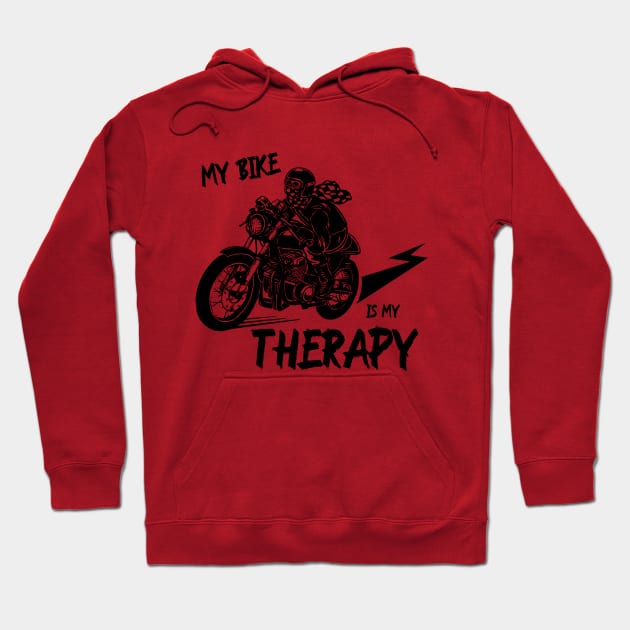 My Bike Is My Therapy Hoodie by White Rabbit